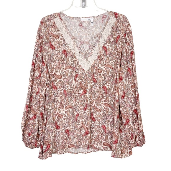 Stitch Fix l LUQ Boho Paisley Print Top, XL - Picture 5 of 10